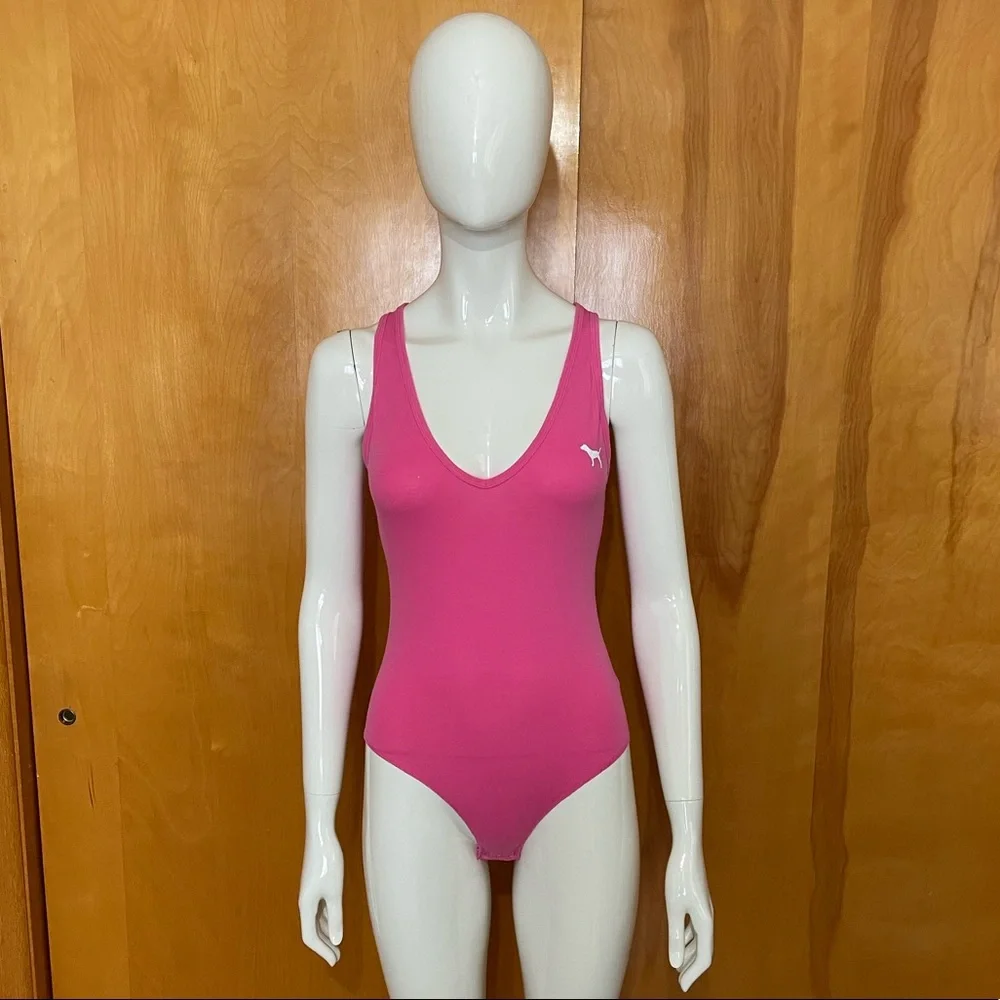 Rare Victoria’s Secret Pink 2017 Set Bodysuit XS & Shorts Small Gray - Picture 4 of 13